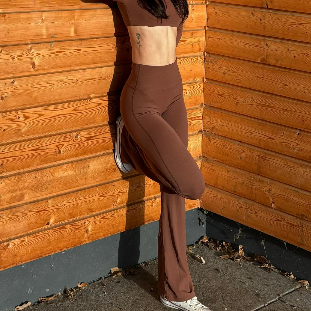 Essence of Earth Flare Mocha Leggings