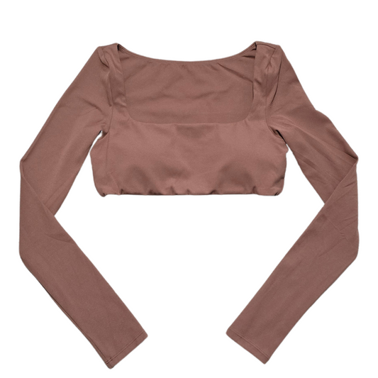Essence of Earth Long Sleeve Mocha Top